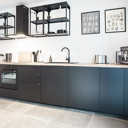 Apartment O24 Neu I Zentral I Parkplatz I Fahrstuhl I Design I King I Kueche Ibbenbueren